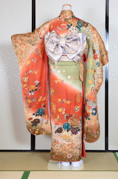 Long-sleeved kimono 6 items set / Furisode / FK#1-389
