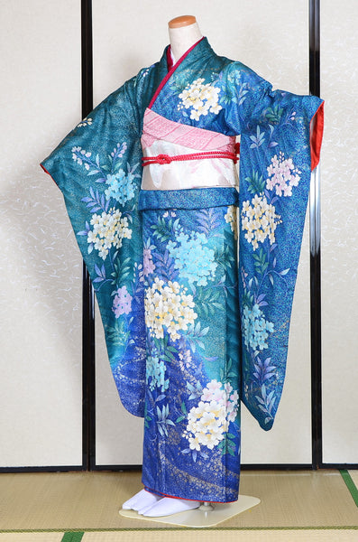 Long-sleeved kimono 6 items set / Furisode / FK#1183