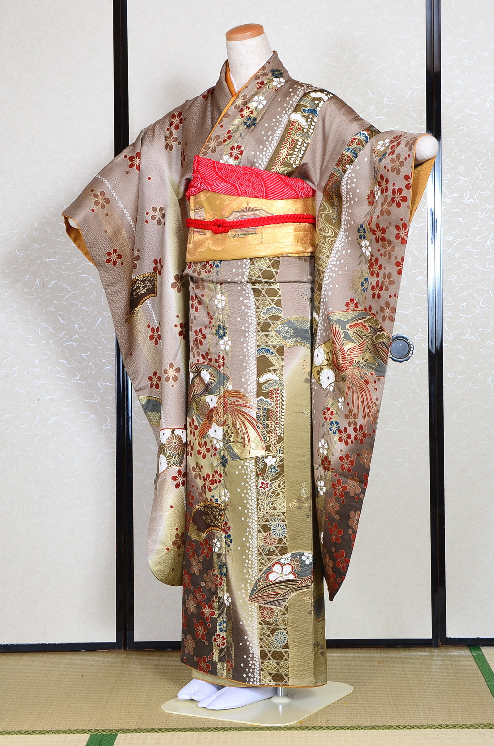 Long-sleeved kimono 6 items set / Furisode / FK#1-233