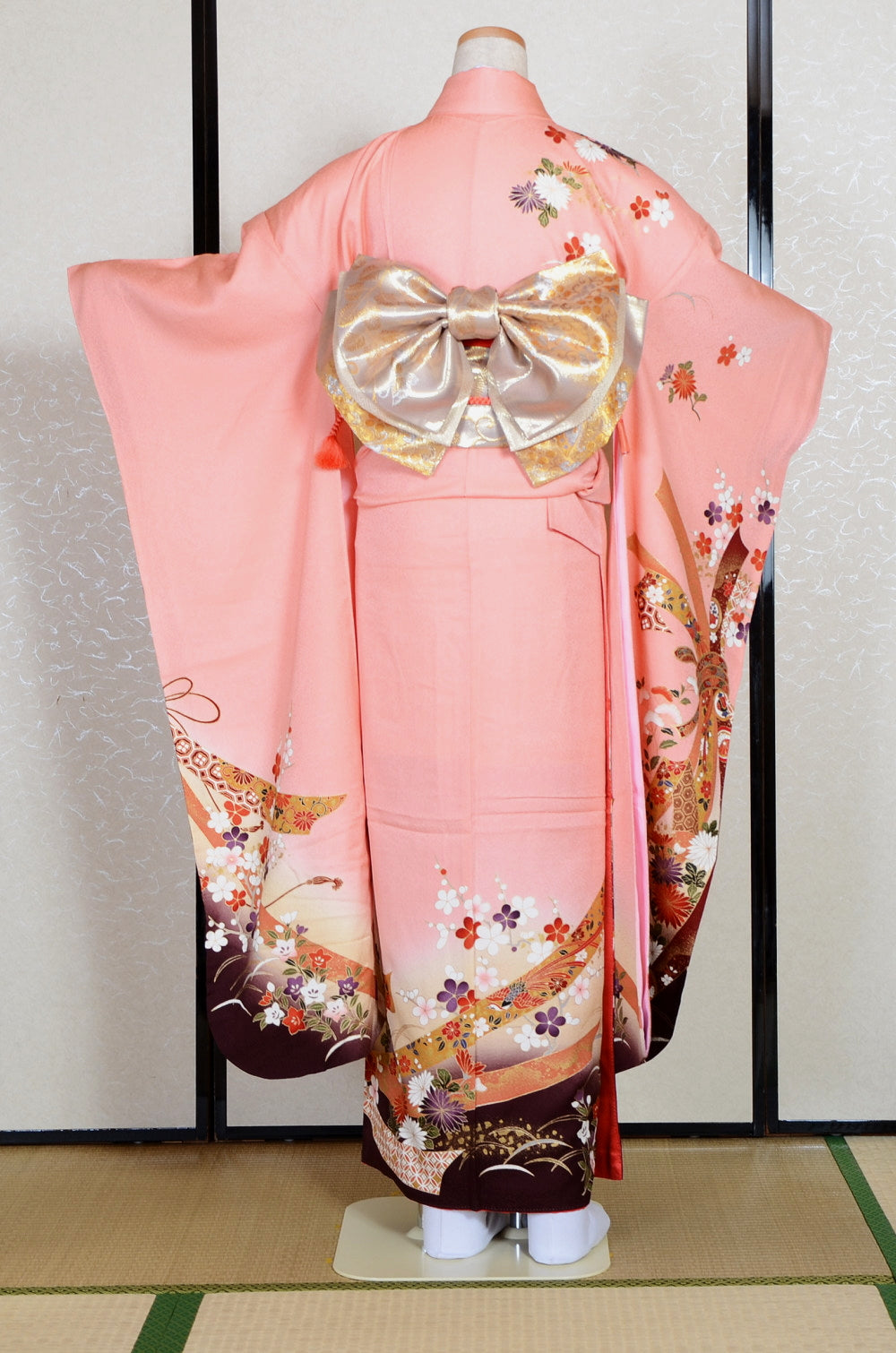 Long-sleeved kimono 6 items set / Furisode / FK#1-845