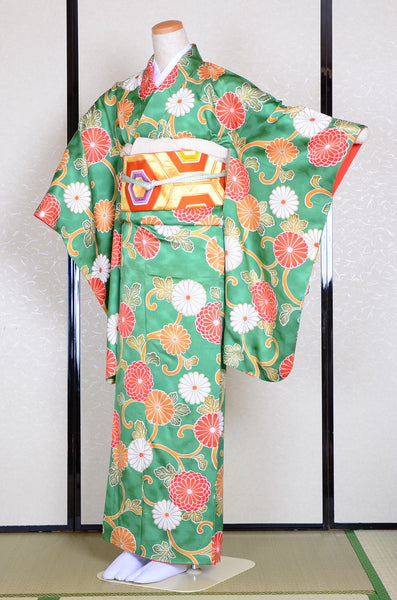 Long-sleeved kimono 6 items set / Furisode / FK#658