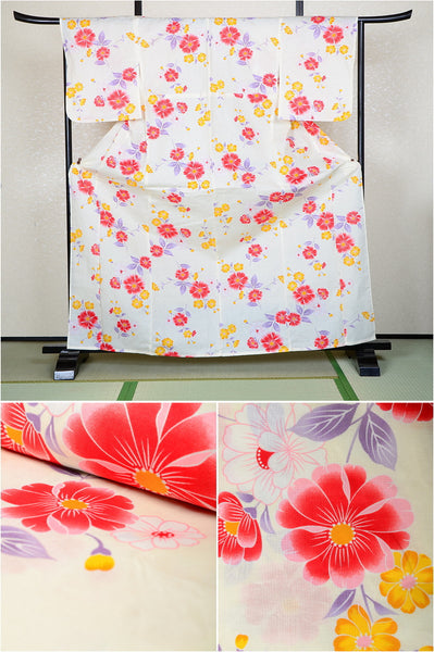 Japanese yukata kimono / H #302