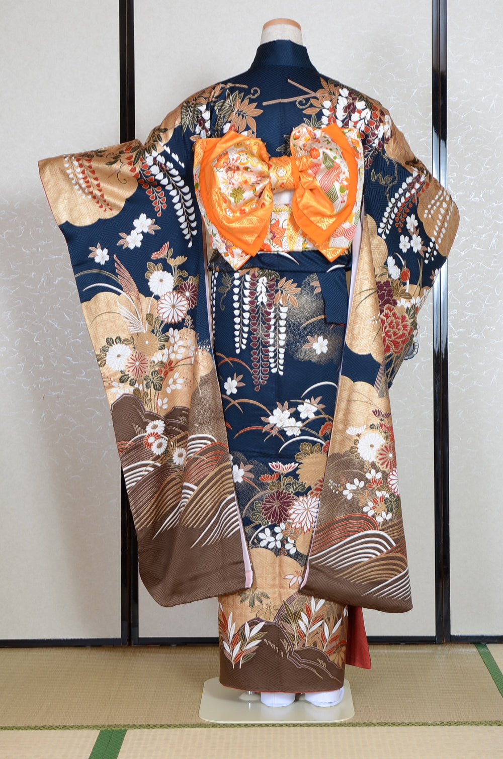 Long-sleeved kimono 6 items set / Furisode / FK#1-768
