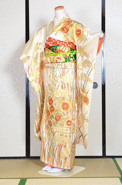 Long-sleeved kimono 6 items set / Furisode / FK#1080