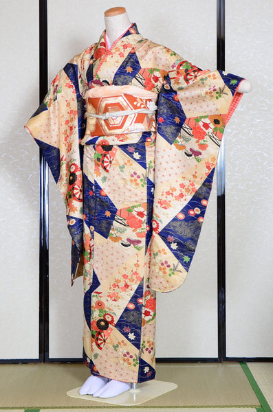 Long-sleeved kimono 6 items set / Furisode / FK#741
