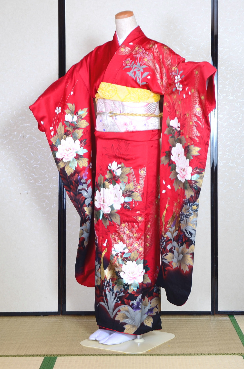 Long-sleeved kimono 6 items set / Furisode / FK#1-369