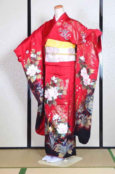 Long-sleeved kimono 6 items set / Furisode / FK#1-369