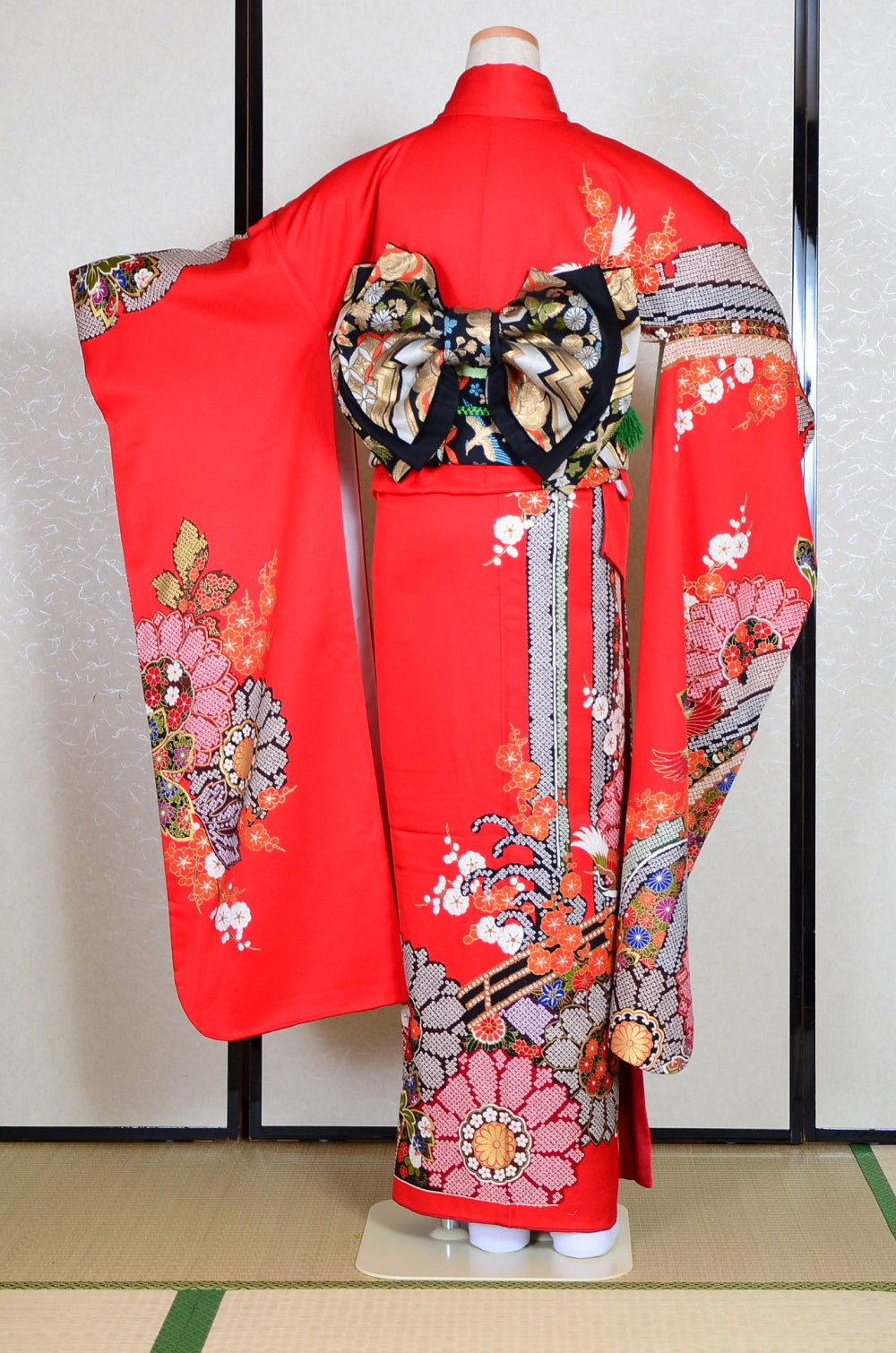 Long-sleeved kimono 6 items set / Furisode / FK#1-387