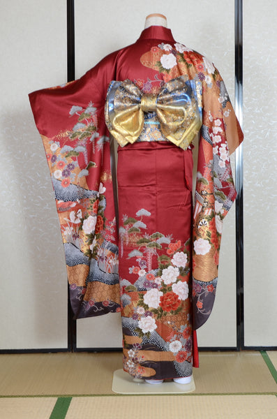 Long-sleeved kimono 6 items set / Furisode / FK#1-775