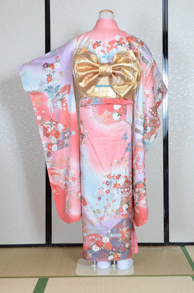 Long-sleeved kimono 6 items set / Furisode / FK#1-782