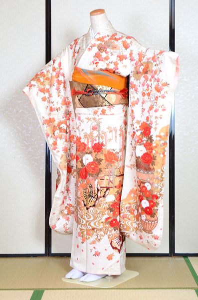 Long-sleeved kimono 6 items set / Furisode / FK#1-377