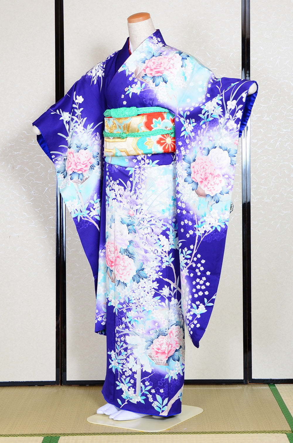 Long-sleeved kimono 6 items set / Furisode / FK#1040
