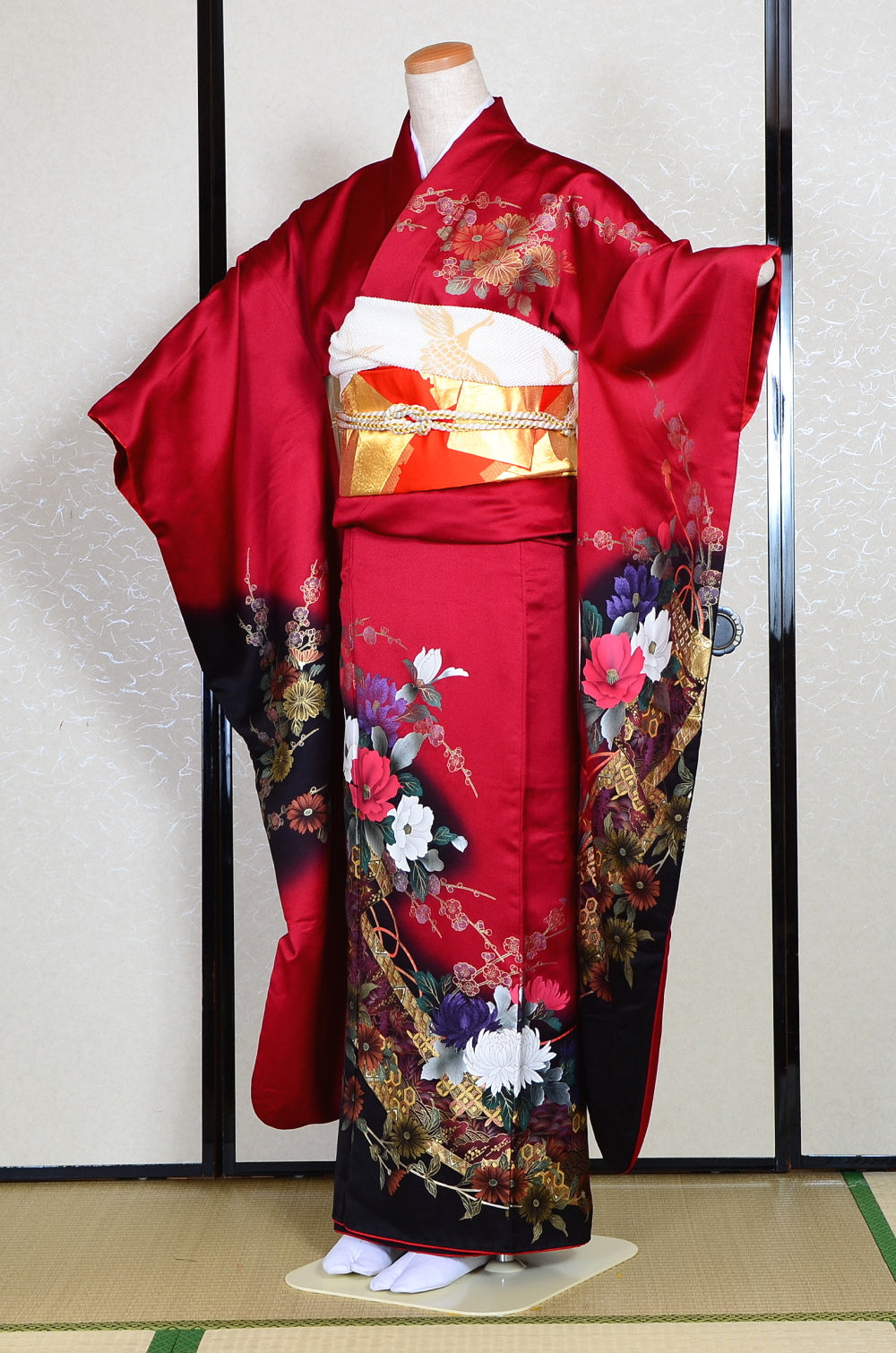 Long-sleeved kimono 6 items set / Furisode / FK#1-227