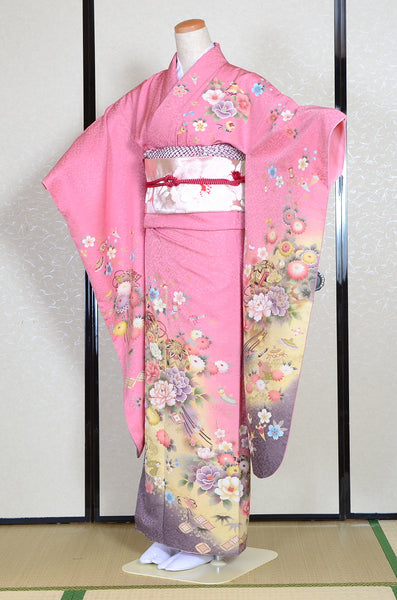 Long-sleeved kimono 6 items set / Furisode / FK#1-226