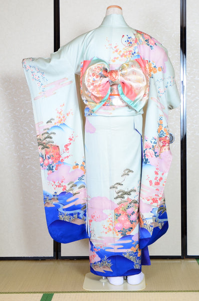 Long-sleeved kimono 6 items set / Furisode / FK#1-364