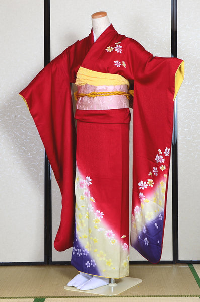 Long-sleeved kimono 6 items set / Furisode / FK#1192