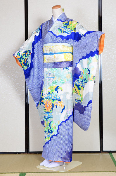 Long-sleeved kimono 6 items set / Furisode / FK#1-311