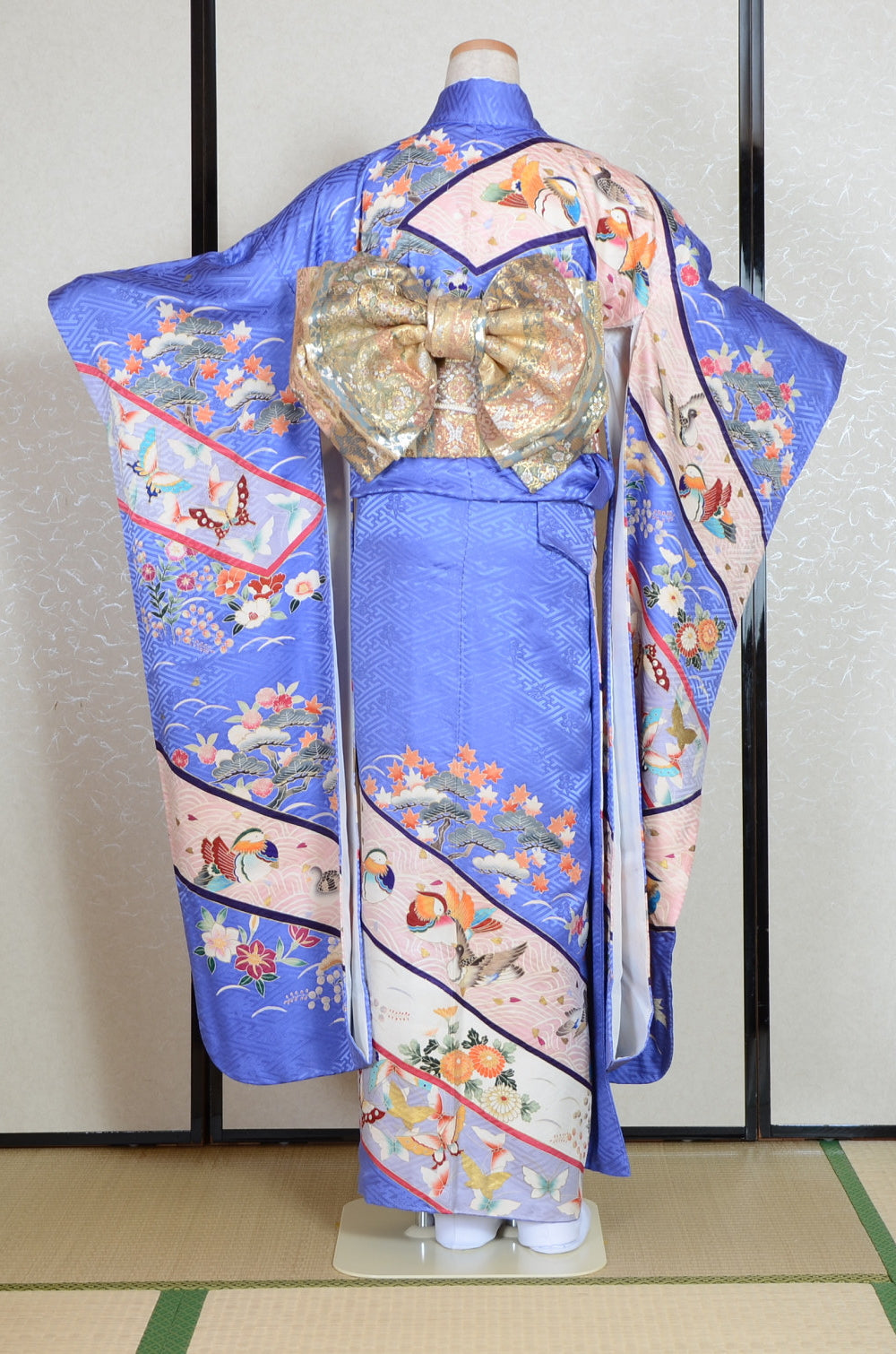 Long-sleeved kimono 6 items set / Furisode / FK#1-730