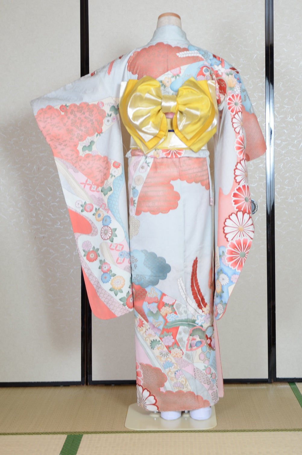 Long-sleeved kimono 6 items set / Furisode / FK#1-558