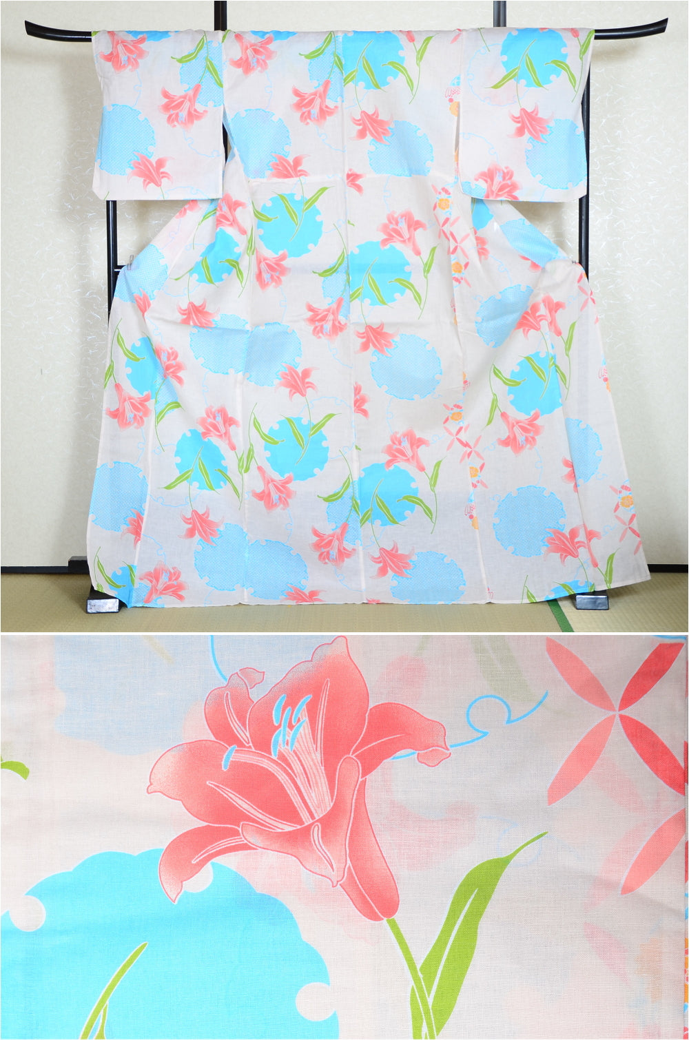 Japanese yukata kimono/ Plus size / P #247