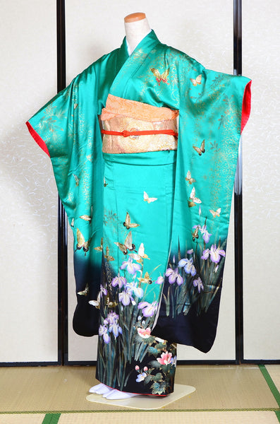 Long-sleeved kimono 6 items set / Furisode / FK#1131