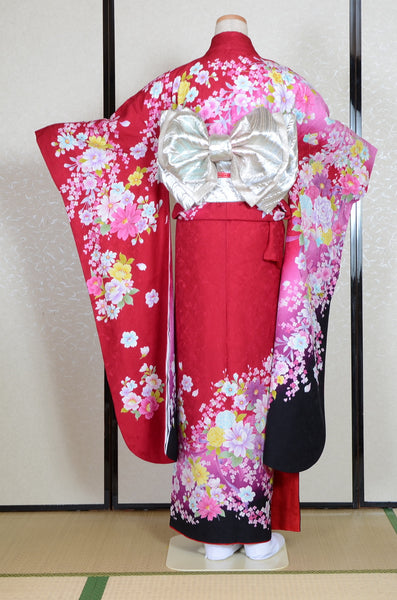 Long-sleeved kimono 6 items set / Furisode / FK#1-754