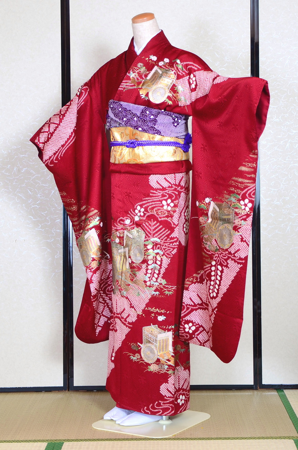 Long-sleeved kimono 6 items set / Furisode / FK#1-326