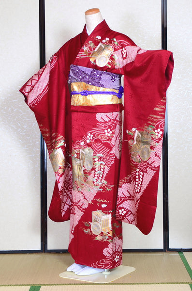 Long-sleeved kimono 6 items set / Furisode / FK#1-326