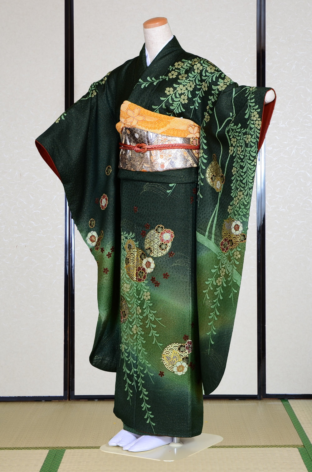 Long-sleeved kimono 6 items set / Furisode / FK#1190