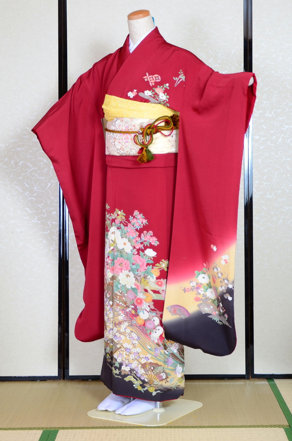 Long-sleeved kimono 6 items set / Furisode / FK#1-363