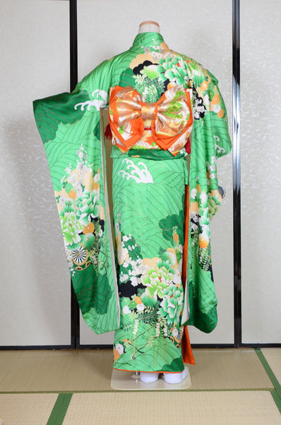Long-sleeved kimono 6 items set / Furisode / FK#1-536