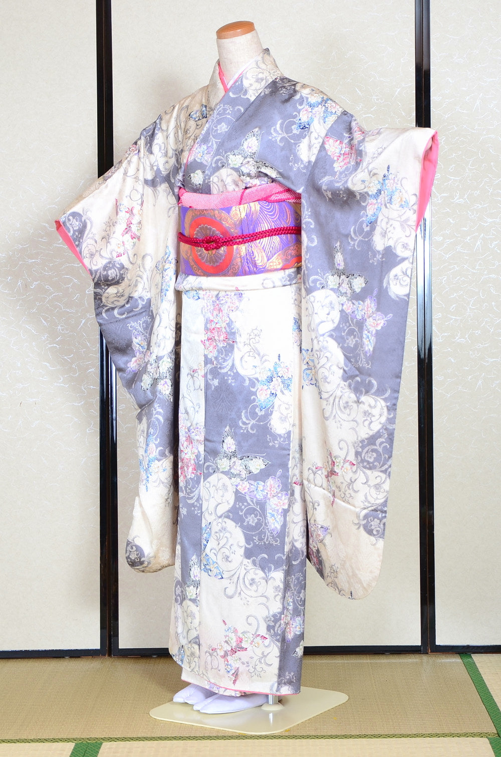 Long-sleeved kimono 6 items set / Furisode / FK#1-319