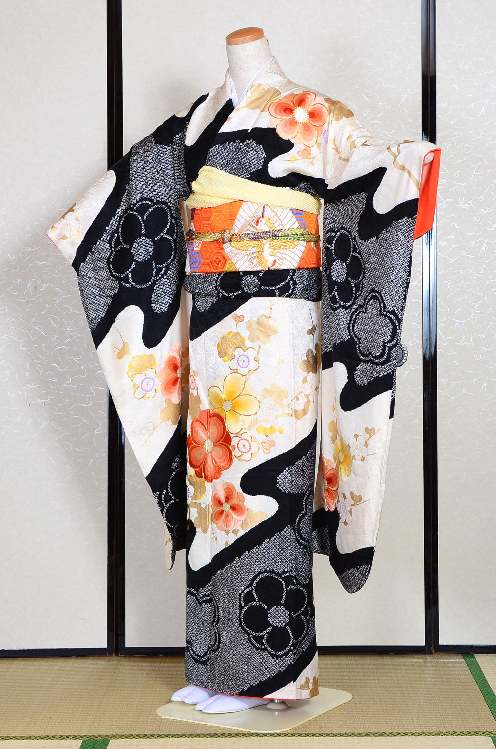Long-sleeved kimono 6 items set / Furisode / FK#1189
