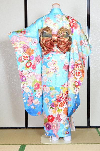 Long-sleeved kimono 6 items set / Furisode / FK#1-676