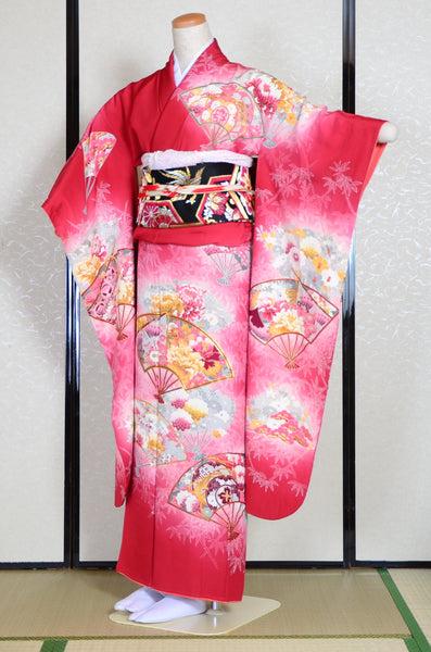 Long-sleeved kimono 6 items set / Furisode / FK#820