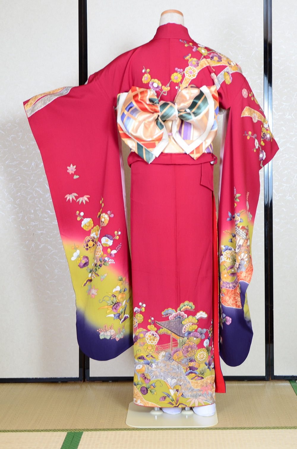 Long-sleeved kimono 6 items set / Furisode / FK#1-663