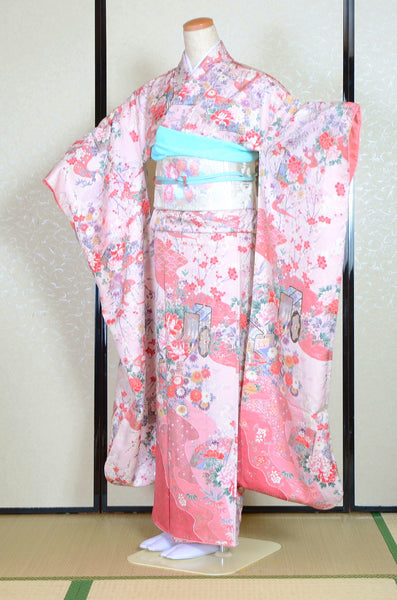 Long-sleeved kimono 6 items set / Furisode / FK#1-375