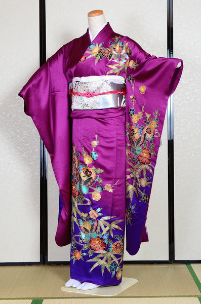 Long-sleeved kimono 6 items set / Furisode / FK#1047