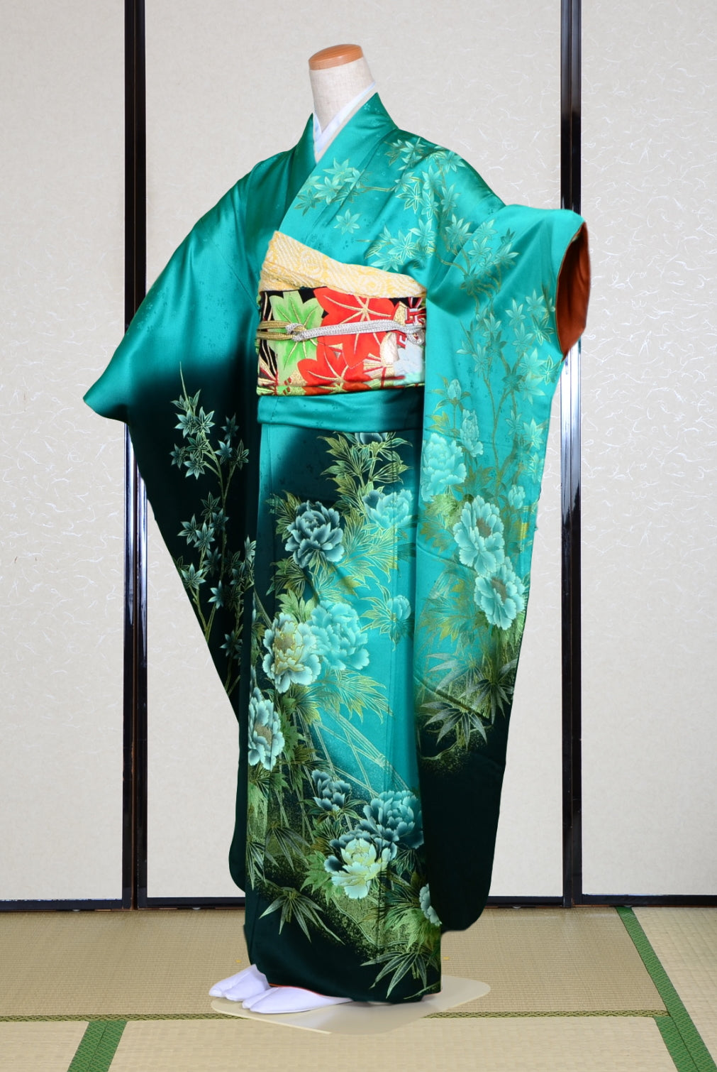 Long-sleeved kimono 6 items set / Furisode / FK#1059