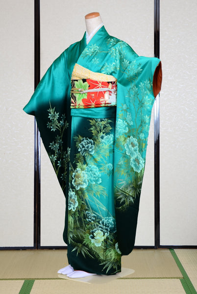Long-sleeved kimono 6 items set / Furisode / FK#1059