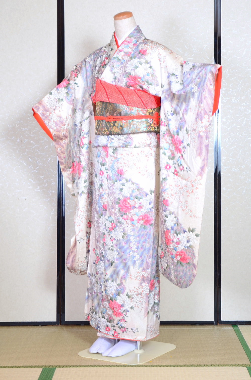Long-sleeved kimono 6 items set / Furisode / FK#1-370