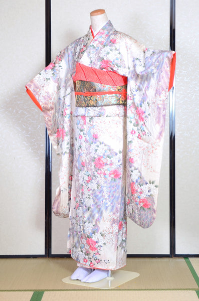Long-sleeved kimono 6 items set / Furisode / FK#1-370