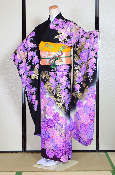 Long-sleeved kimono 6 items set / Furisode / FK#1-368