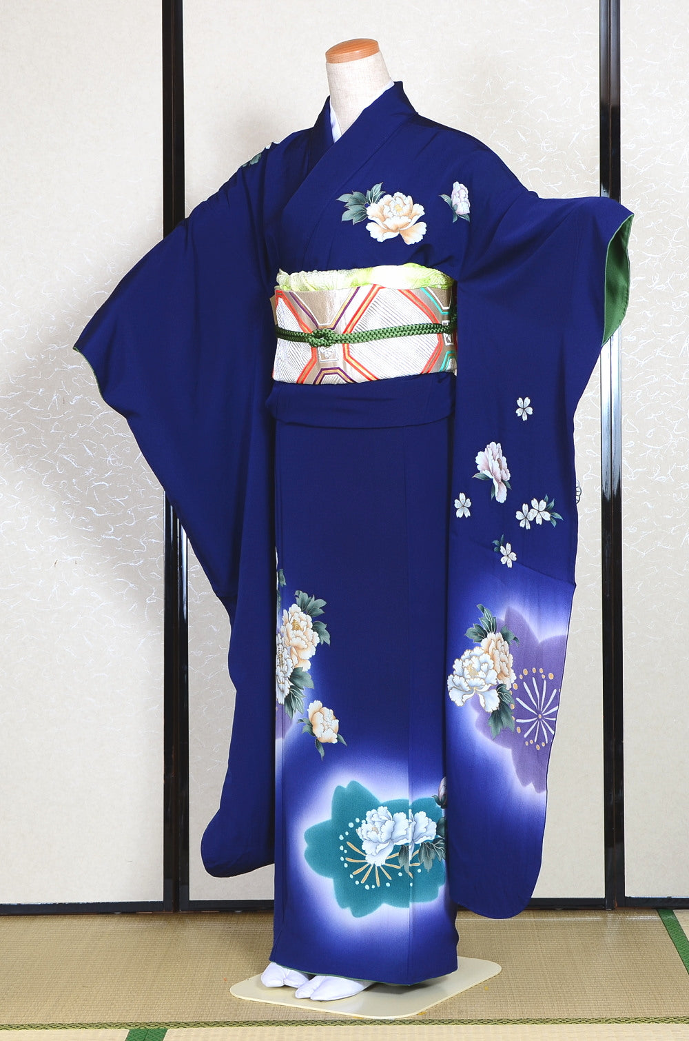 Long-sleeved kimono 6 items set / Furisode / FK#1186