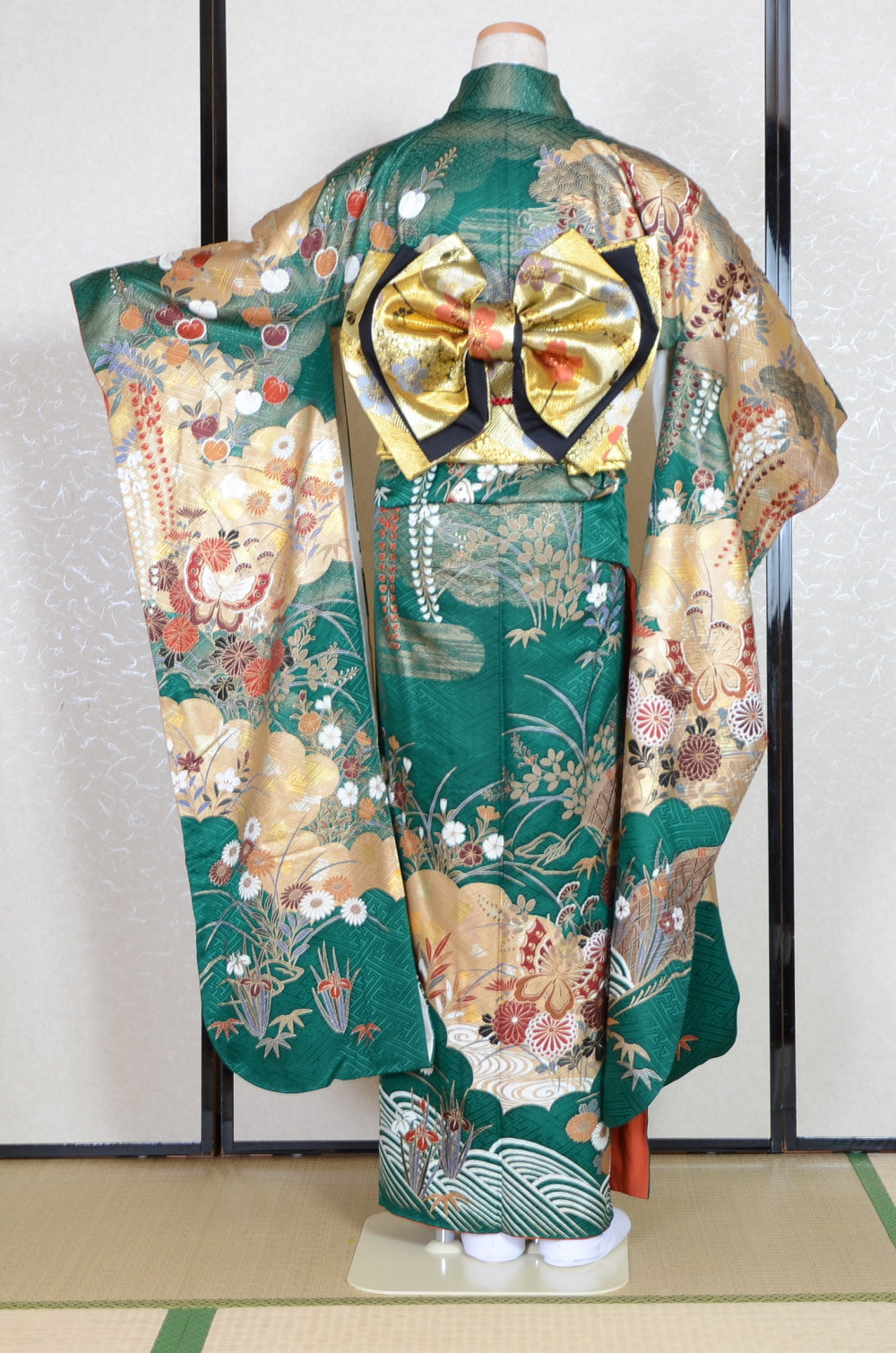 Long-sleeved kimono 6 items set / Furisode / FK#1-721