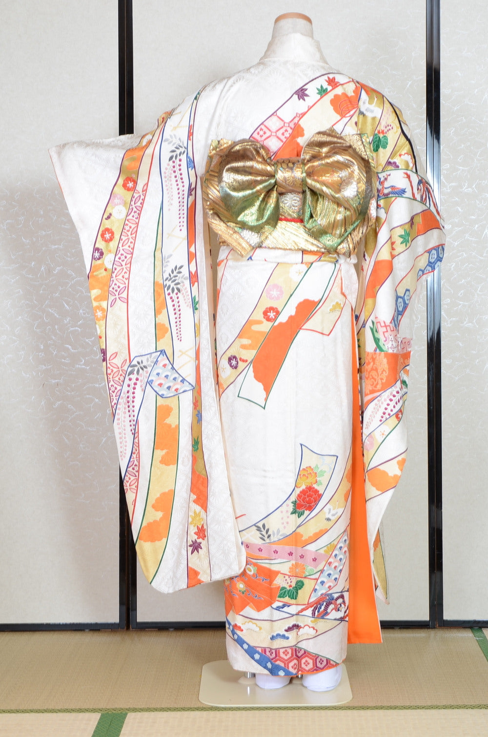 Long-sleeved kimono 6 items set / Furisode / FK#1-726