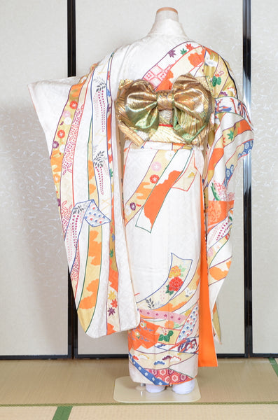 Long-sleeved kimono 6 items set / Furisode / FK#1-726