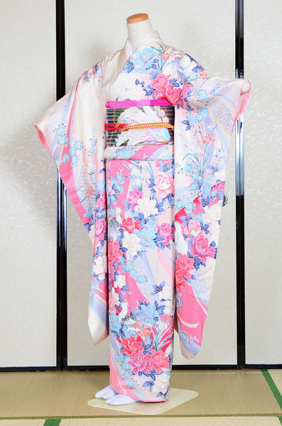 Long-sleeved kimono 6 items set / Furisode / FK#1045
