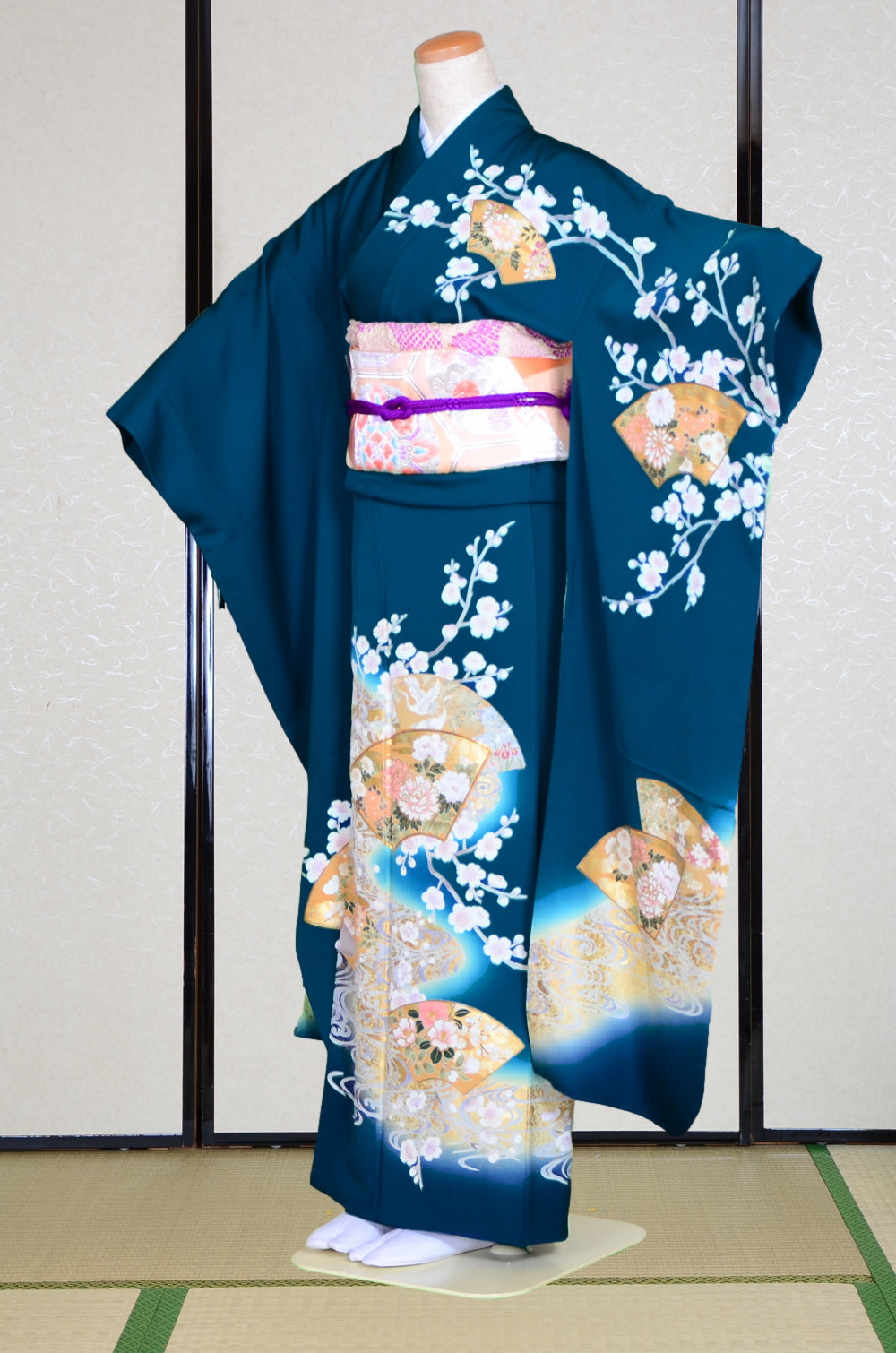 Long-sleeved kimono 6 items set / Furisode / FK#1-355