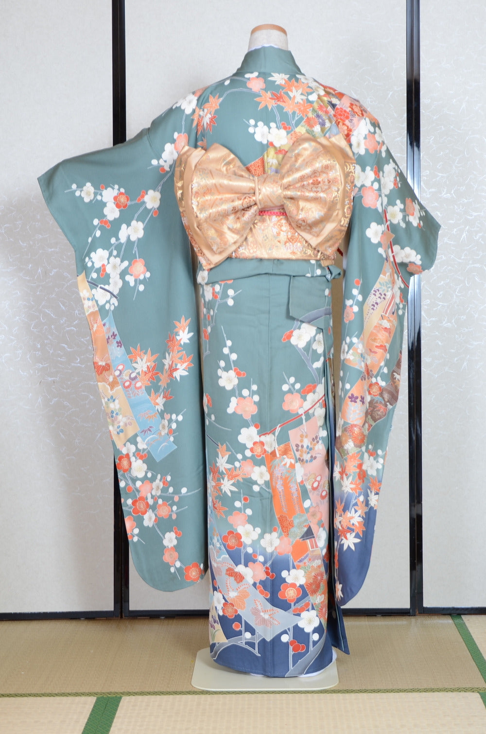 Long-sleeved kimono 6 items set / Furisode / FK#1-779